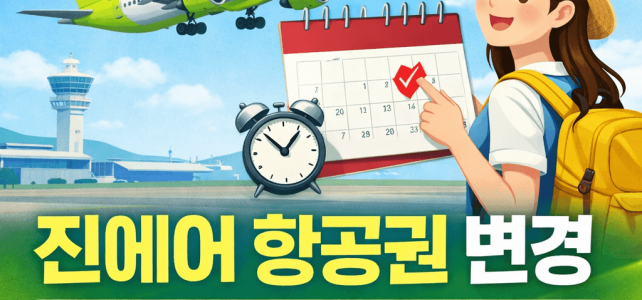 진에어 항공권 변경, 몇 시간까지 무료일까?